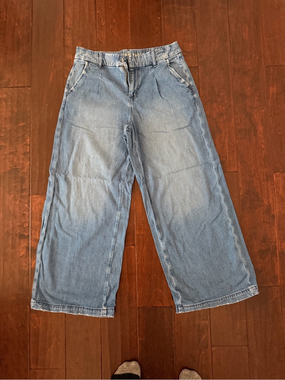 American Eagle Outfitters Light Blue Wide Leg Jeans